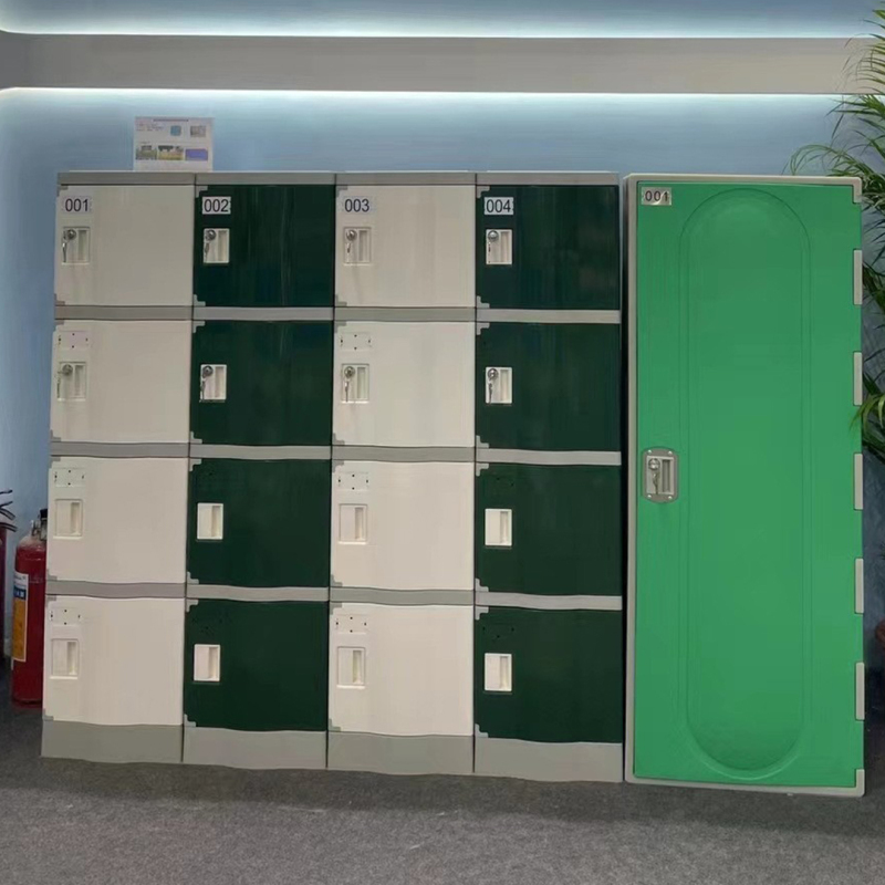 固乐佳ABS塑料更衣柜澡堂浴室不锈员工储物柜健身房游泳防水学生书包柜-墨绿-310*326*508
