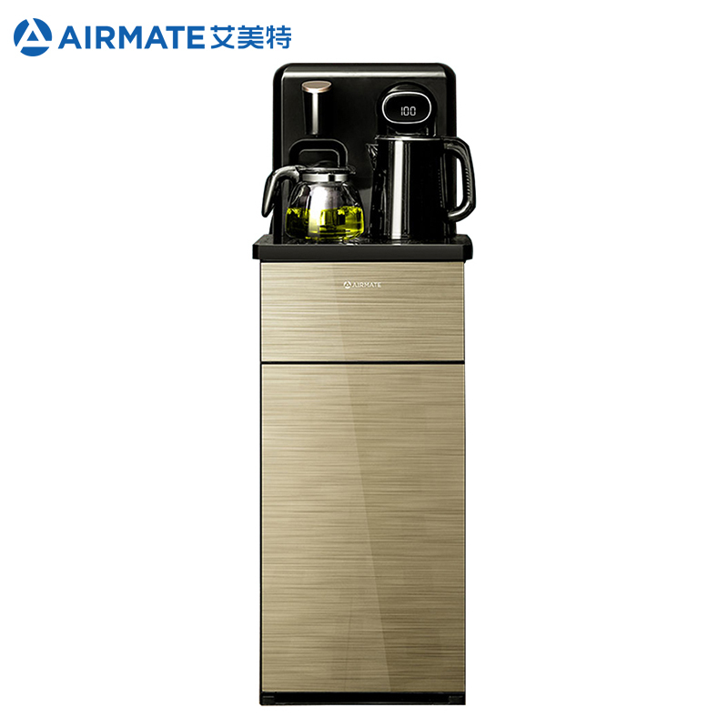 艾美特茶吧机家用全自动智能遥控双出水冷热型饮水机 多功能办公室家用立式下置水桶 煮茶烧水电水壶YD521