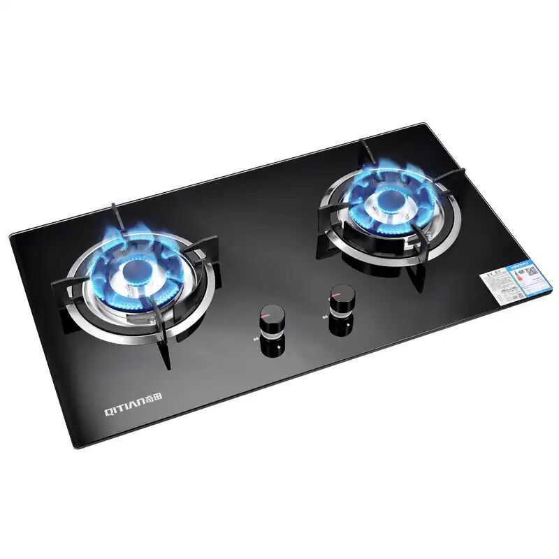 奇田(QiTian)燃气灶煤气灶台嵌两用灶具 5.0kw盛焰爆炒火力 钢化玻璃 快速点火 天然气JZT-A18-16