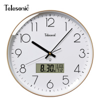 天王星(Telesonic) 电波钟挂钟客厅家用时尚大气挂表时尚北欧艺术轻奢时钟表创意挂表壁钟