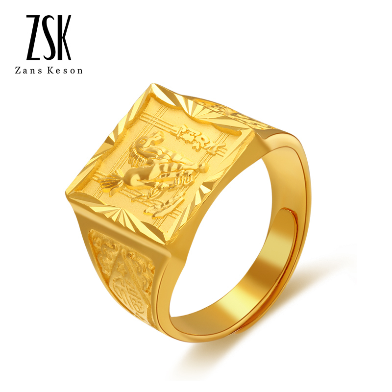 钻石快线 马到功成 黄金戒指 足金男士戒指 可调节手寸黄金男款戒指送