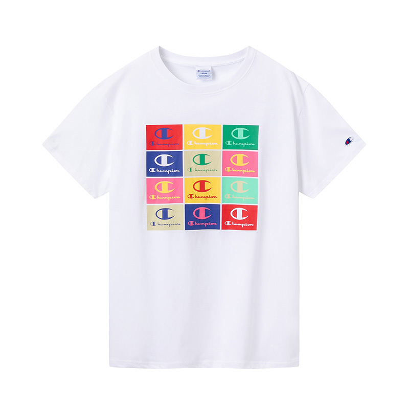 冠军championlogo短袖男女情侣款短袖t恤