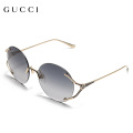 Gucci/古驰太阳镜女2020新款潮防紫外线圆形时尚无框墨镜GG0645S-001-57