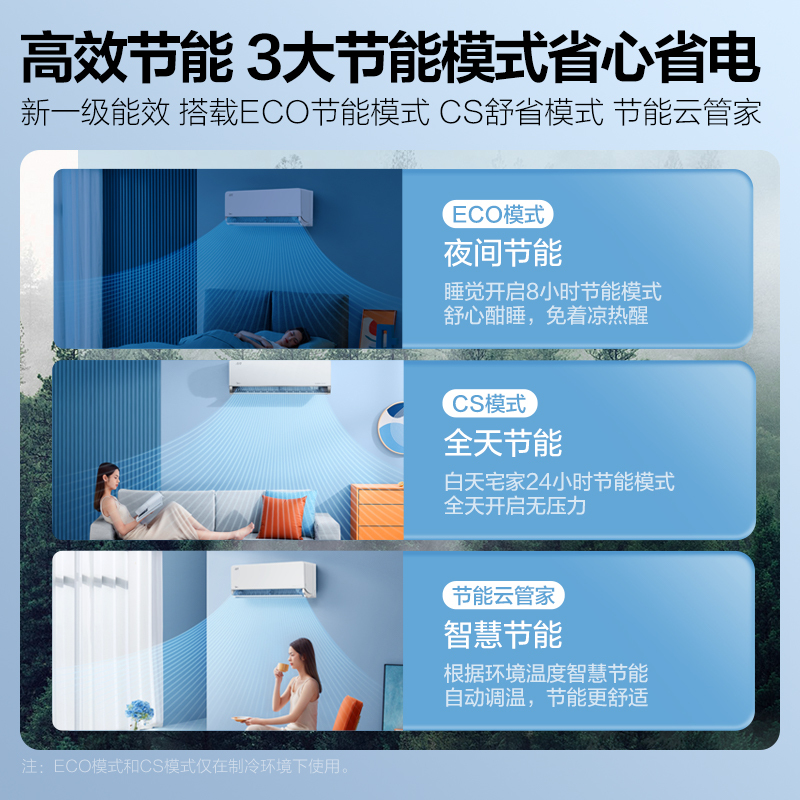 美的(Midea)空调挂机新一级风尊1.5匹p变频冷暖智能壁挂式客厅卧室大风口节能KFR-35GW/N8MXC1时尚版