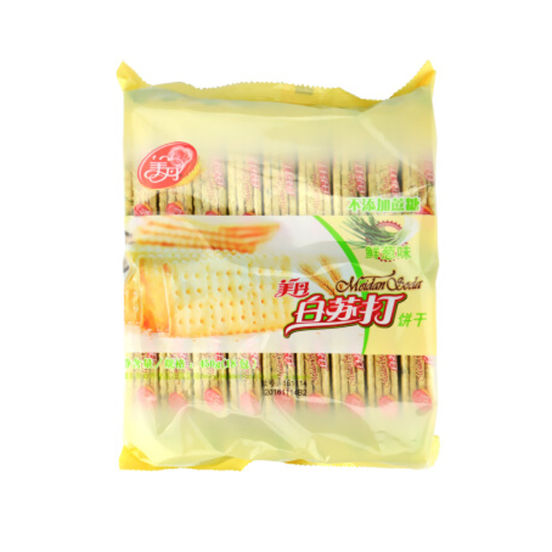 美丹白苏打饼干鲜葱味450g