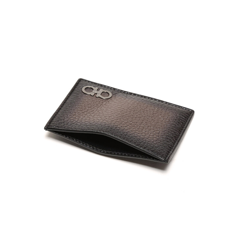 Ferragamo 菲拉格慕 女士棕色荔枝纹卡包66A075 0685797
