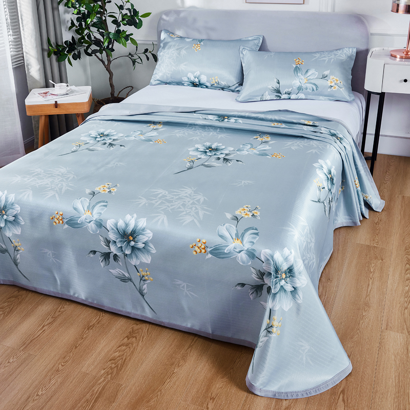 唐纳家纺 冰丝凉席三件套-繁花 230×250cm- TN-SSM22028高清大图