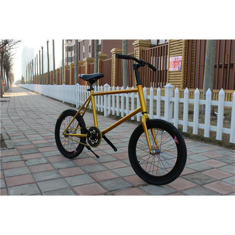 小死飞20寸小刀倒刹死飞自行车男女款迷你时尚小轮单车