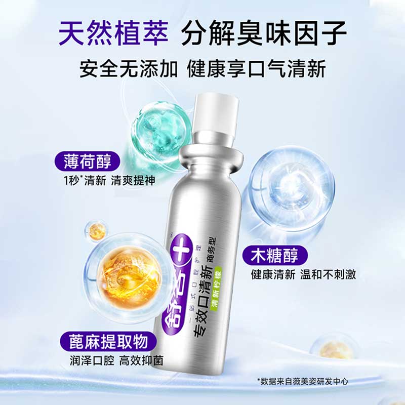 舒客 便携劲爽薄荷口喷 口气清新剂喷雾持18ml ZHS-KP10高清大图