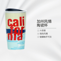 [盛夏落日风]星巴克(Starbucks)加州盛夏落日海岛风情陶瓷马克杯 355ml 星巴克杯子 美国进口