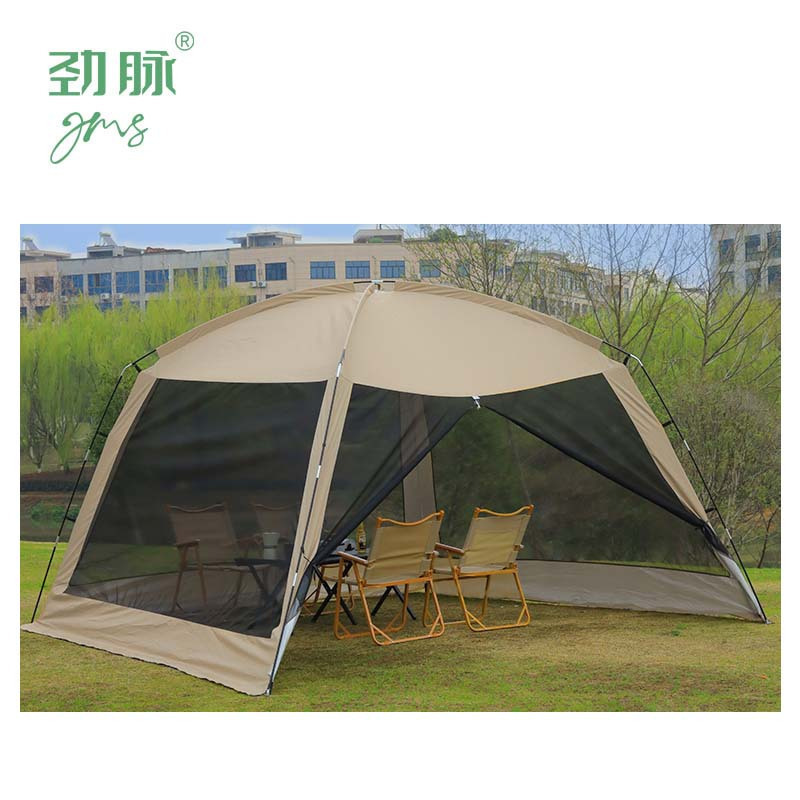 劲脉 户外网纱帐篷 4片遮阳布+3.2*3.2*2.4M 顶高清大图