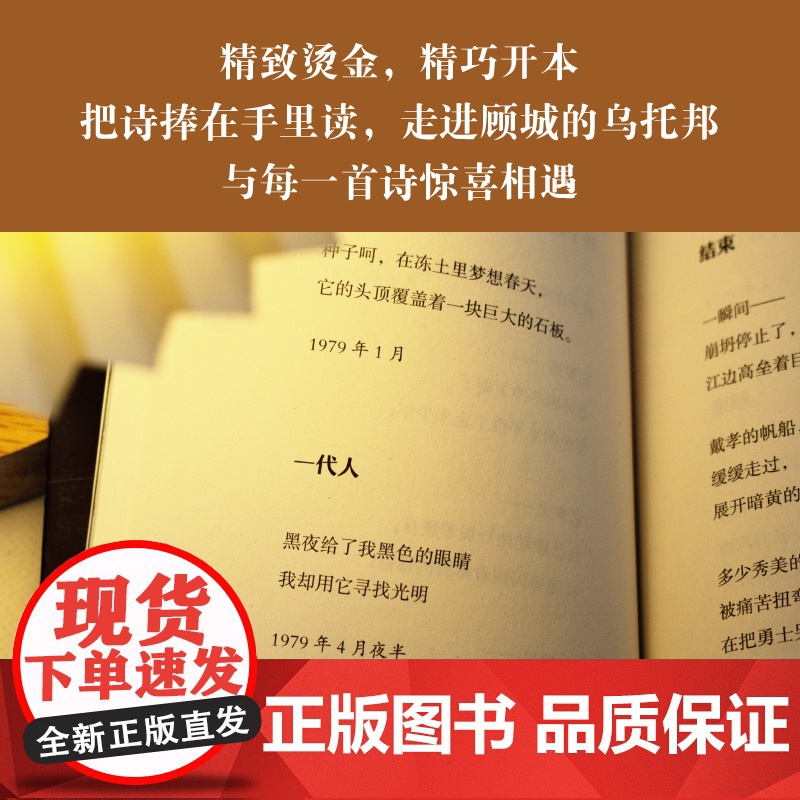 [新东方店]在大地上画满窗子 顾城的诗 一代人我是一个任性的孩子远和近月亮和我 我要成为太阳等散文诗集 东方名家经典高清大图