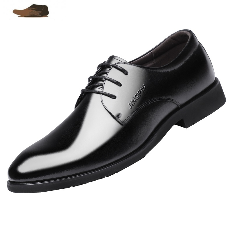 ideamini新款皮鞋男皮商务休闲鞋韩版青年潮流英伦内增高商务正装男