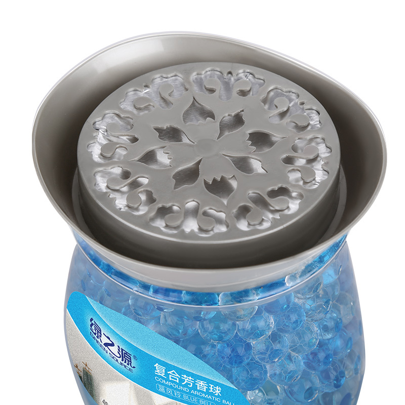 绿之源 芳芬复合芳香珠300g蓝风铃 室内卧室汽车除味空气清新剂芳香剂卫生间厕所除臭剂水晶珠Z-2770