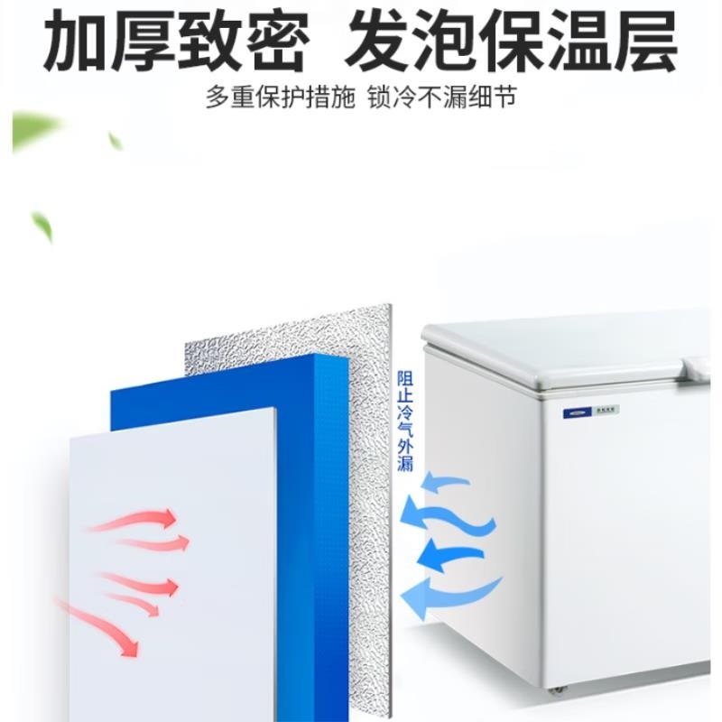 百利(BAILI)BD-40T1020商用冰柜卧式大容量超低温-40度单温冷藏柜冷冻柜转换冷藏柜海鲜冻肉急冻柜高清大图