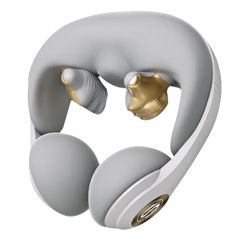 SKG颈椎按摩仪拔筋热敷仪物理环颈支撑仿人手揉捏月光白N5系列2代