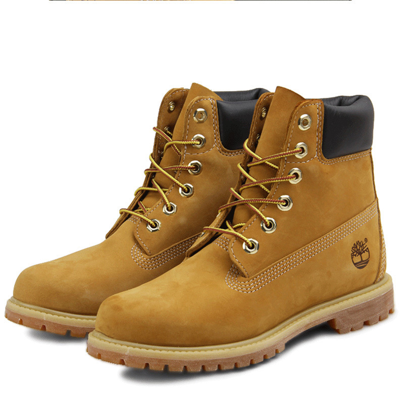 Timberland添柏岚PREMIUM户外踢不烂防水牛皮橡胶底女版经典6英寸户外休闲鞋大黄靴女靴 10361 W宽楦