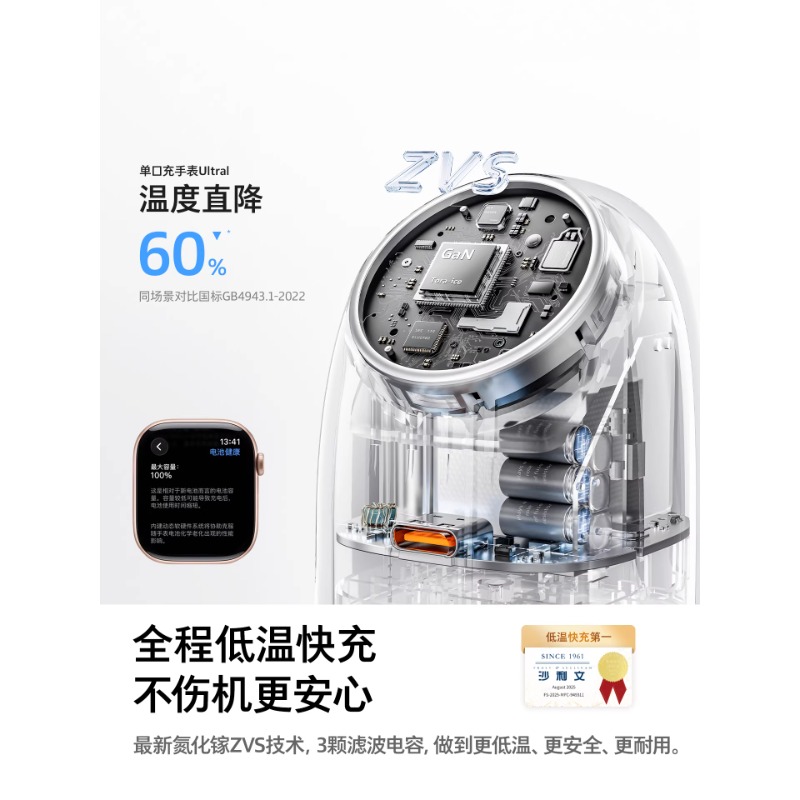 图拉斯-Echo系列小o版充电器45W-加贴SN码(圆型)星星白高清大图