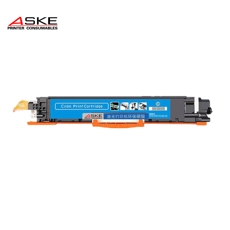 ASKE PRINTER CONSUMABLES激光打印机蓝色粉盒A-CE311A（带芯片）高清大图