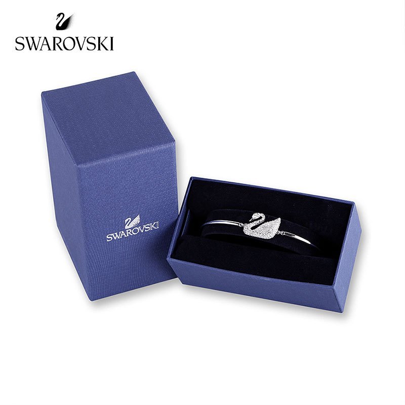 [直营]施华洛世奇(SWAROVSKI) Swan 欧美风格 人造水晶 送恋人 经典天鹅手镯 女士银色手镯 水晶