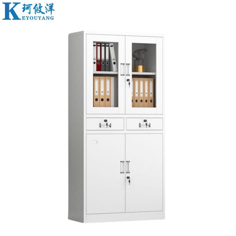 珂攸洋中二斗铁皮文件柜850*390*1800mm台高清大图