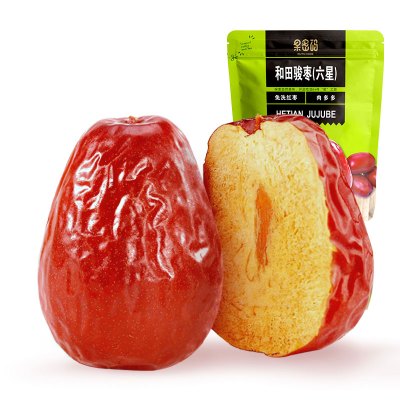 事农果密码系列新疆和田骏枣六星肉多多500g(休闲零食)