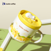 瑞幸咖啡(luckin coffee)个性创意花喵桌面造型马克杯带盖陶瓷创意情侣咖啡杯水杯