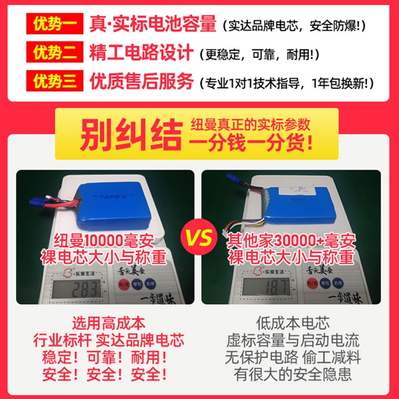 纽曼(Newsmy)汽车电瓶应急启动电源12V强起车辆紧急用搭电神器救援充电宝