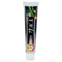 竹炭王竹炭牙膏活性木炭亮白牙膏去烟渍牙渍口腔异味亮齿牙釉质清新口气1支装