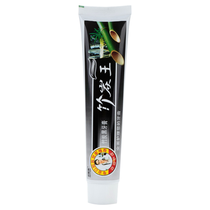 竹炭王竹炭牙膏活性木炭亮白牙膏去烟渍牙渍口腔异味亮齿牙釉质清新口气1支装