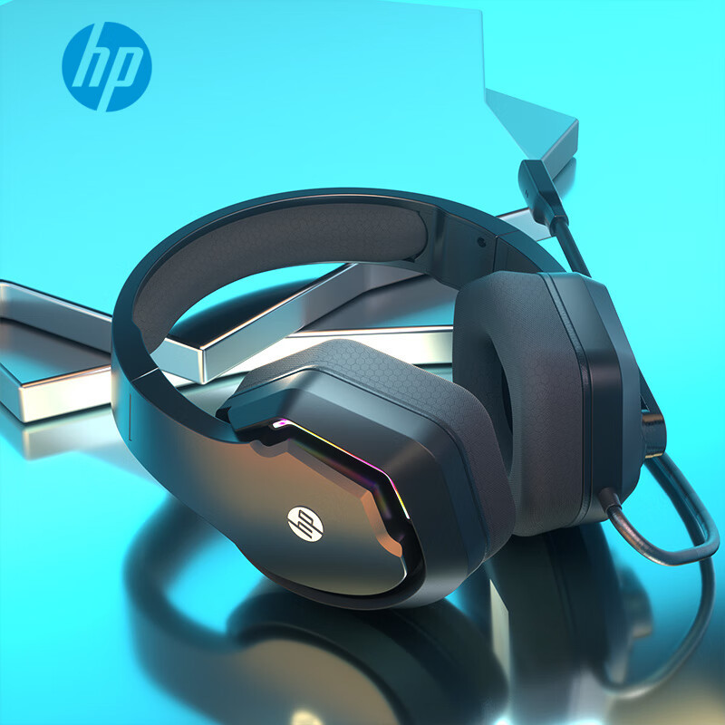 惠普hp游戏耳机头戴式电竞耳麦电脑耳机降噪麦克风有线带线控台式