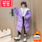 可莉允女童冬装外套羽绒棉服2022新款儿童宽松洋气棉衣中长款洋气衣服潮