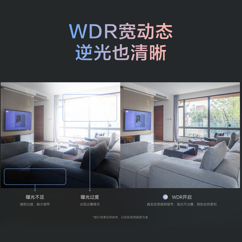 华为智选海雀AI摄像头HQ5s智能家居监控器无线wifi网络摄像机家用全景2K高清画质300W像素