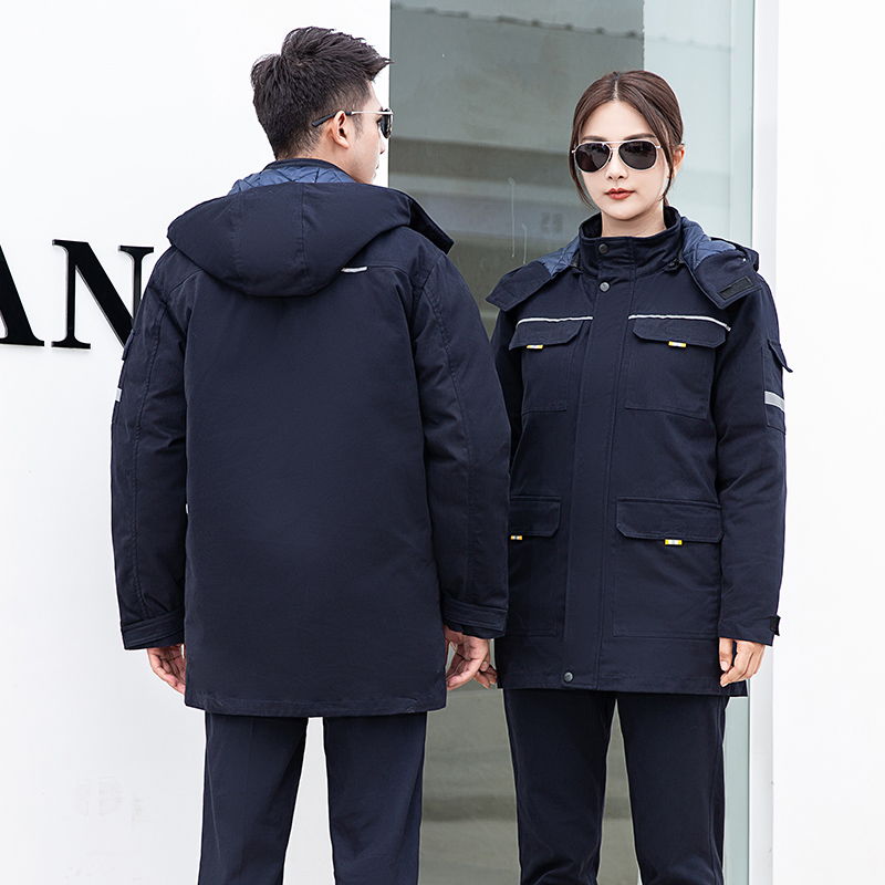 天鸣TMG 8902T纯棉加厚中长款可拆卸内胆冬装 防寒服 棉服 源头工厂 可定制S-5XL 套高清大图