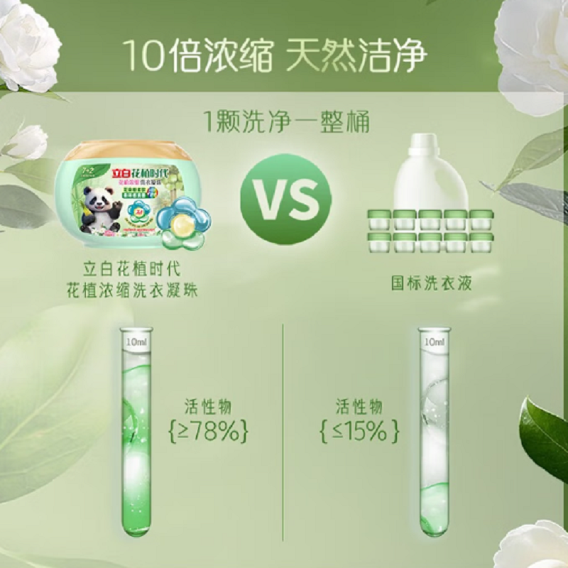 立白花植时代花植浓缩洗衣凝珠240G(24颗)高清大图