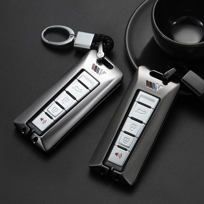 2018款长城魏派钥匙包WEY VV7S钥匙包P8魏派VV5S汽车vv5智能钥匙壳套vv6 月光银-便携绳