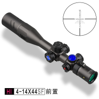 发现者瞄准镜 HI 4-14X44SF 前置 高清成像、强抗震、两项国家专利-测距轮及倍率照明系统 角度仪 测距风偏分 燕尾低窄夹具