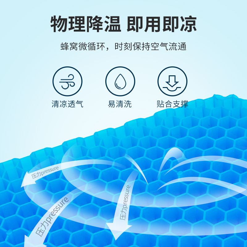 护腰靠垫腰垫凝胶汽车腰靠座椅靠背车用腰托靠背垫车载腰部支撑高清大图
