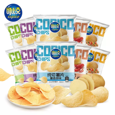 可比克纯切薯片混合装12g*5包 装