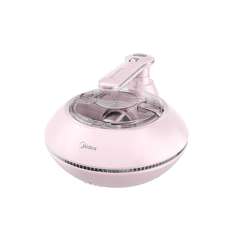 美的(Midea)除螨仪MT3 有线手持床上家用吸尘器 冰莹粉