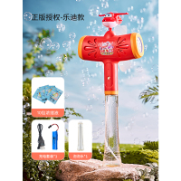 小猪佩奇风车吹泡泡机全自电动不漏水玩具 超级飞侠-红（充电版-10包浓缩液+专用液）