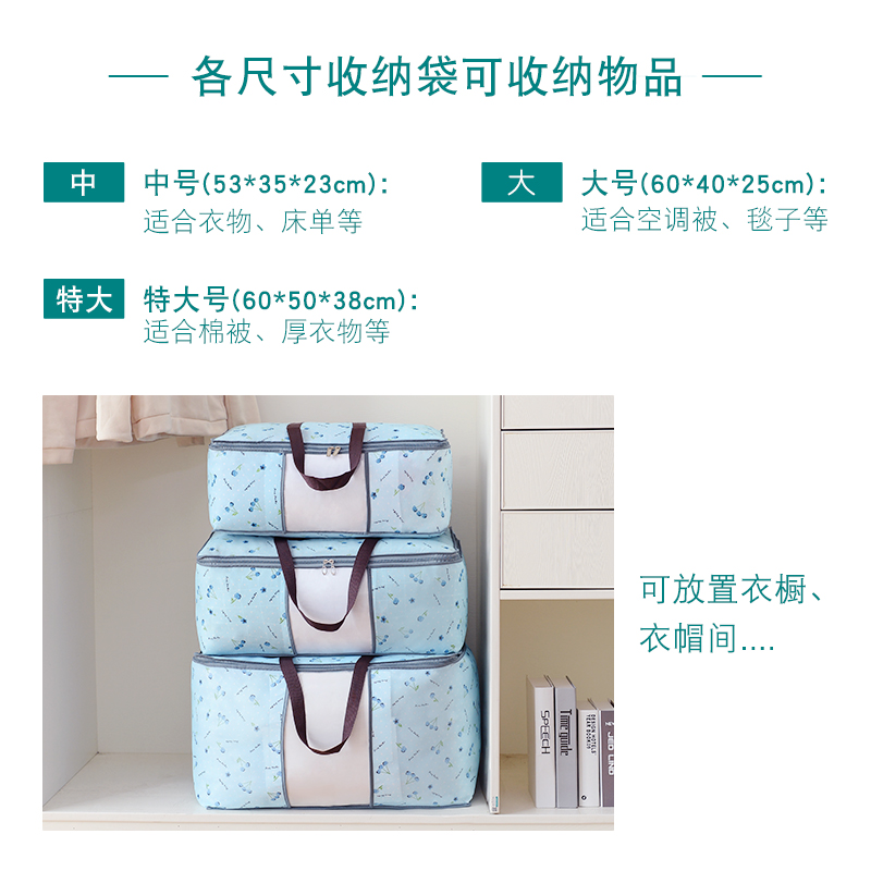 收纳袋整理袋衣服棉被打包装被子的袋子衣物搬家行李超大防潮收纳袋 三维工匠高清大图