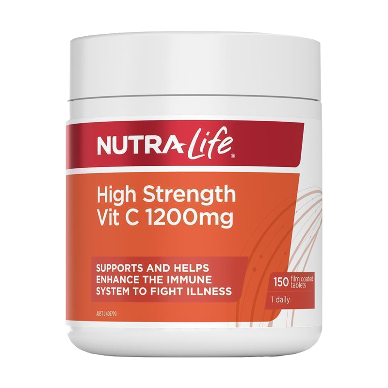Nutralife 纽乐 高强度VC维生素C片剂 1200mg 150粒 1瓶装 无酸不伤胃 新西兰进口