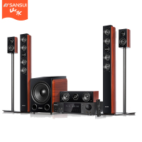 山山水(Sansui) F8 5.1声道家庭影院音响 含前置2个 中置1个 低音炮1个 环绕2个 话筒一对