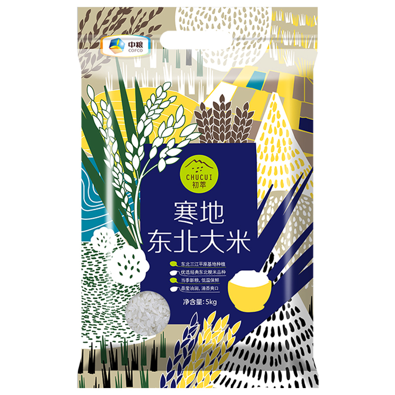 中粮初萃 寒地东北大米5kg 东北米 一级粳米 品质粮油 大米10斤