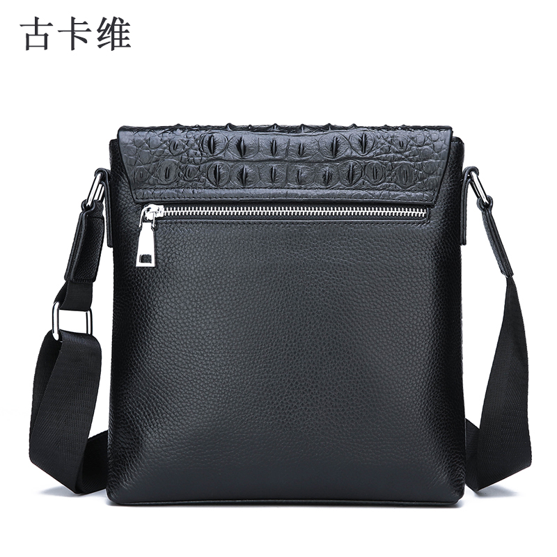 古卡维 真皮单肩包斜跨包 BZ66224 个高清大图