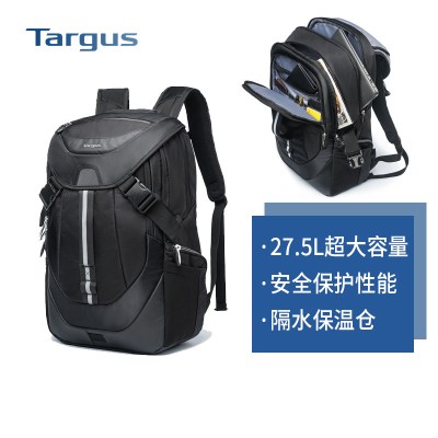 泰格斯(TARGUS)大容量17.3英寸电脑包休闲运动旅行多功能商务男士双肩包 TSB953 黑色