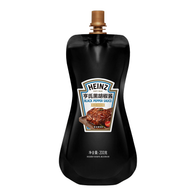 亨氏（HEINZ） 黑胡椒酱黑胡椒调味酱 烤肉牛排酱 200g黑胡椒酱*2袋