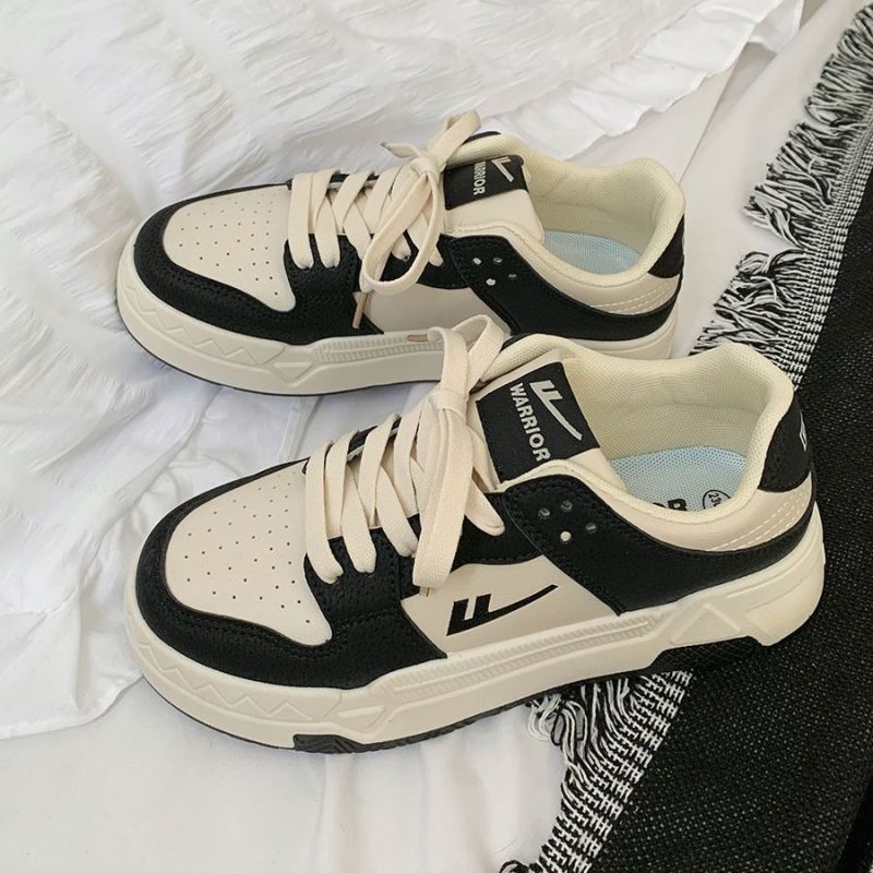 回力黑白熊猫板鞋女平底复古低帮小白鞋女ins潮学生日记休闲鞋子