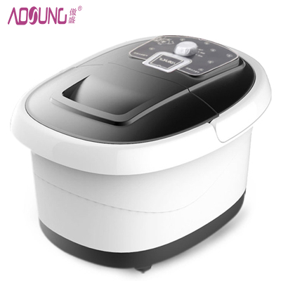 傲盛(AOSHENG) 足浴器 FS1_1(黑) 恒温加热 滚轮按摩 活氧气泡 智能足浴盆